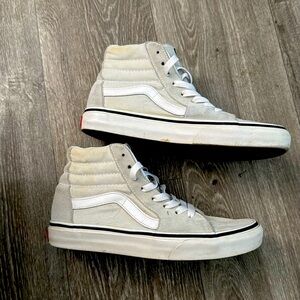 Vans old skool high top in light seafoam green/blue- sz 6.5